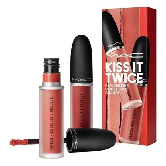 Mac Kiss it Twice Powder Kiss Liquid Duo: Orange NIB - Picture 1 of 6